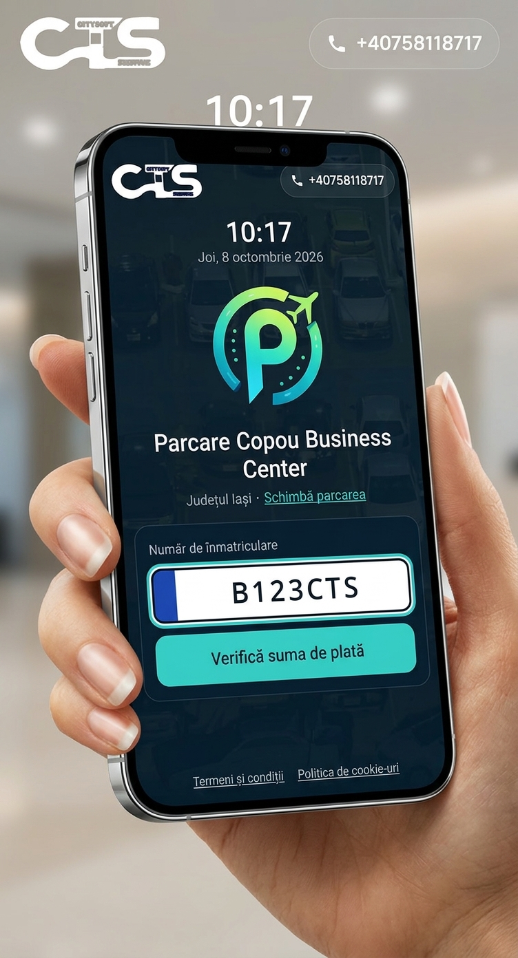 Aplicația CitySoft pentru plata parcării online de pe telefon